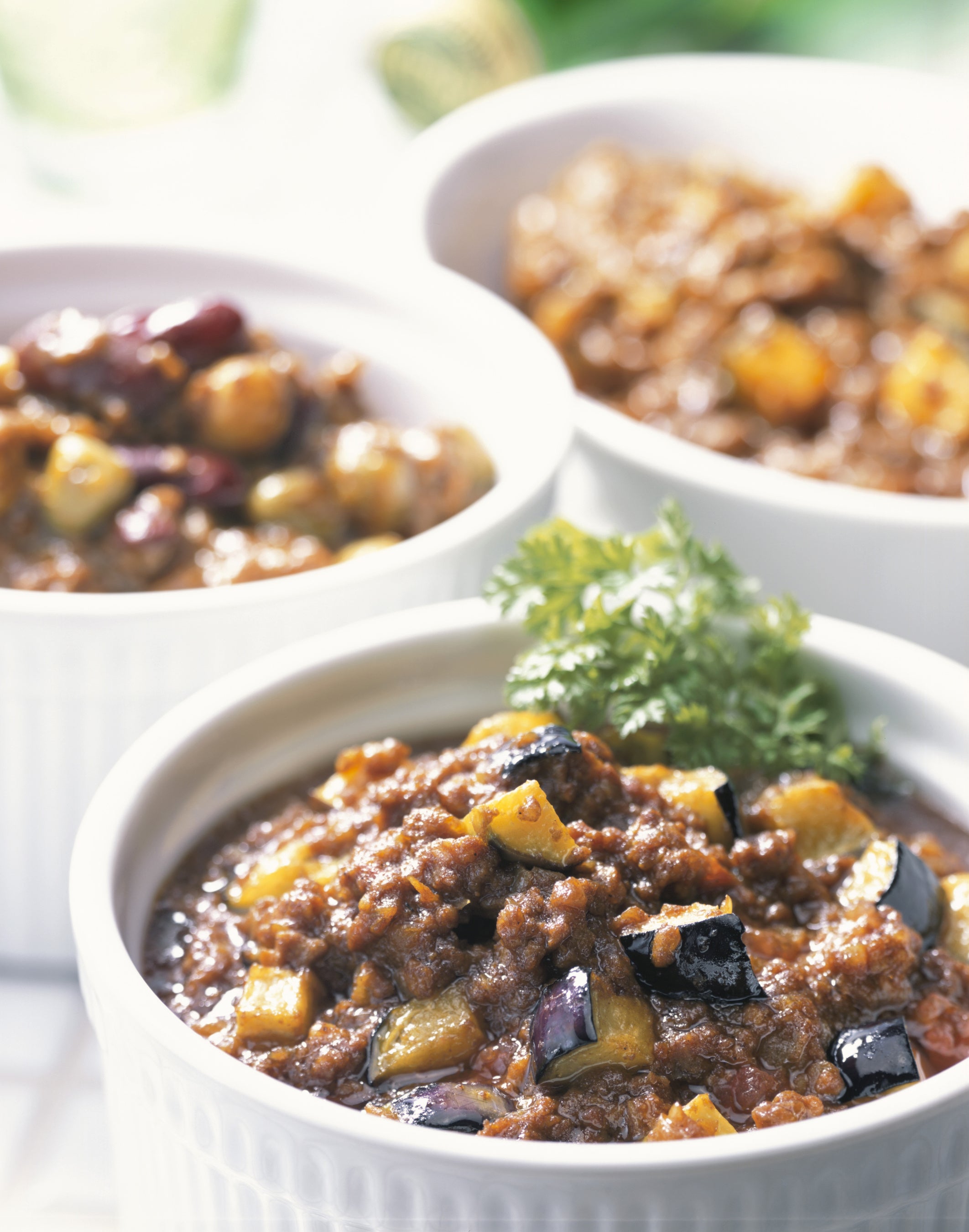 なすとトマトのキーマカレー