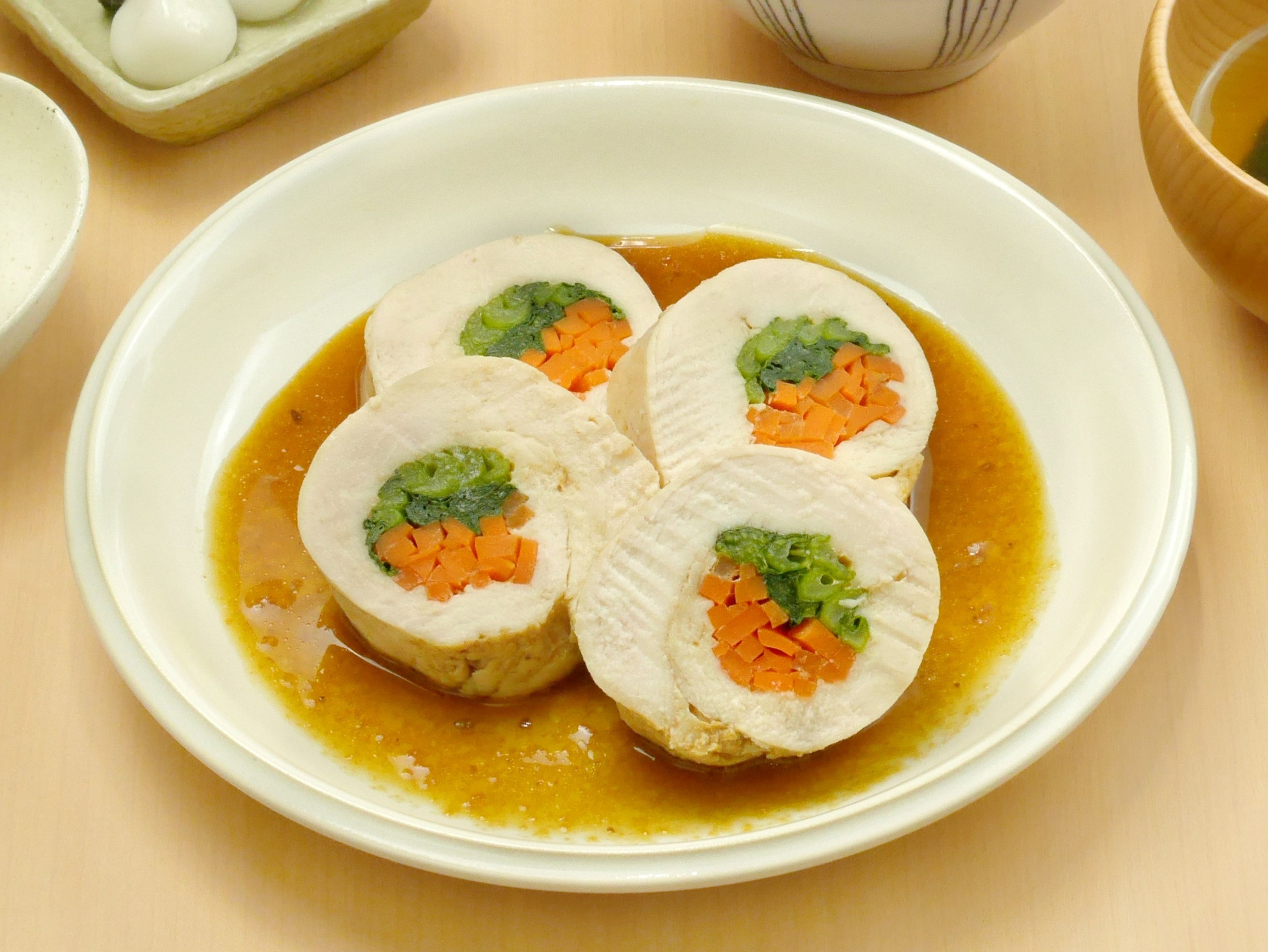 黄金の味で色鶏ロール