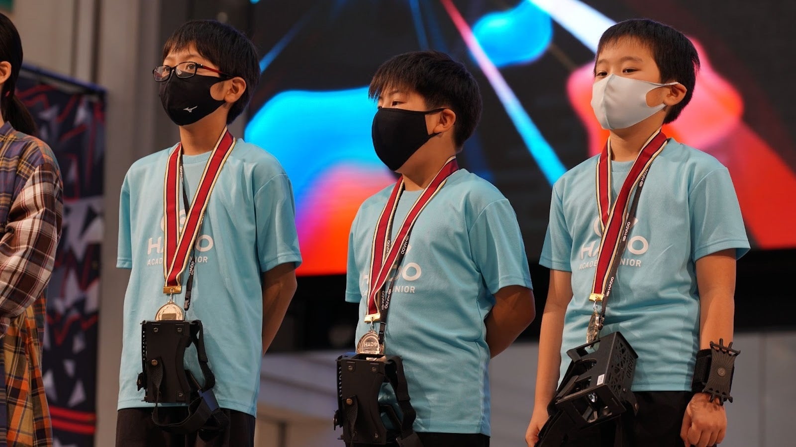 ※2021年年末に開催されたHADO JAPAN CUP 2021エキシビジョンマッチ(小学生部門)の様子