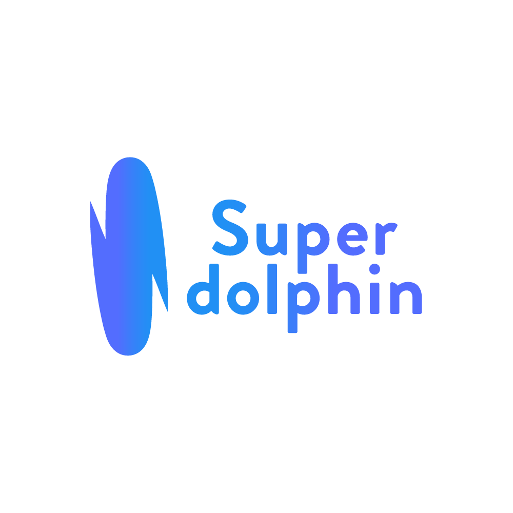 Super dolphinロゴ_1000x1000_White