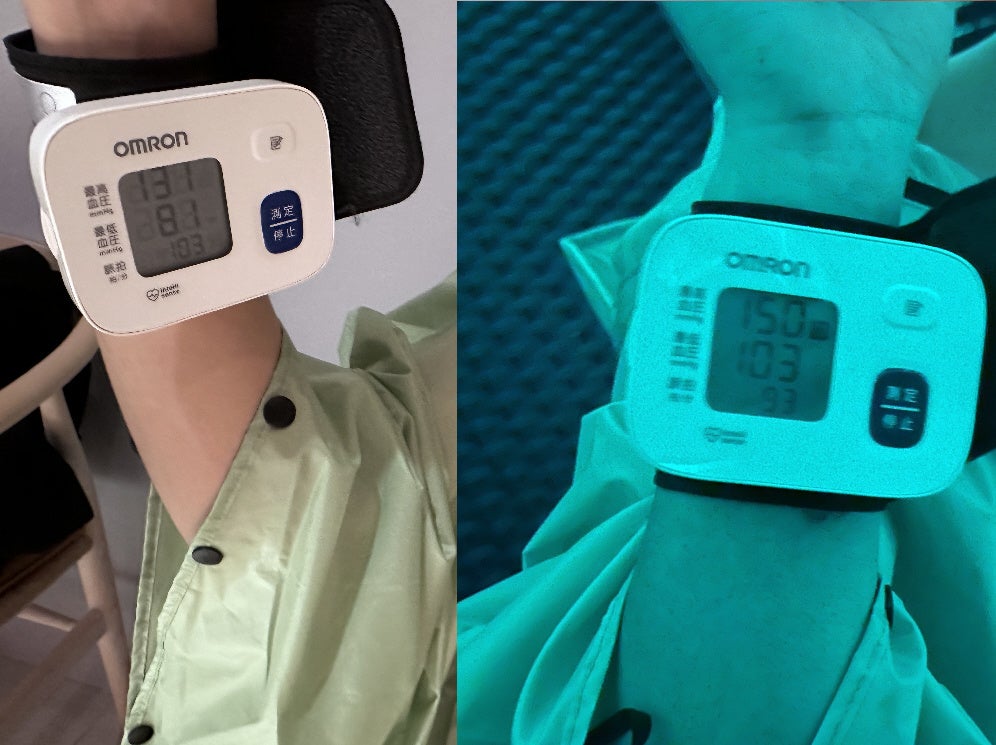 サービス中の血圧の変化