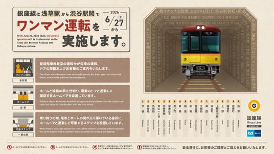 銀座線浅草駅~渋谷駅間全線でワンマン運転を開始します 銀座線浅草駅~渋谷駅間全線でワンマン運転を開始します