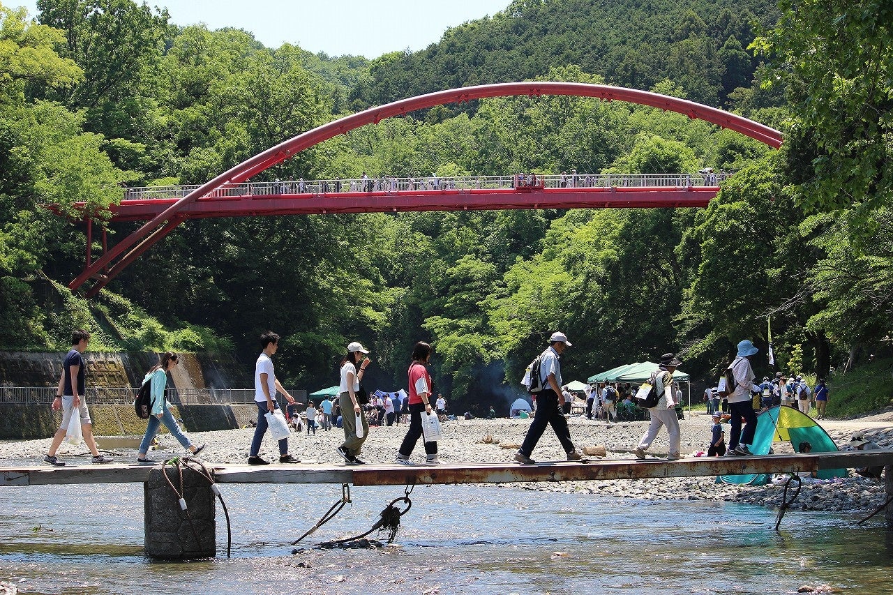 二日目の5km,10kmのコースとなる飯能河原の様子