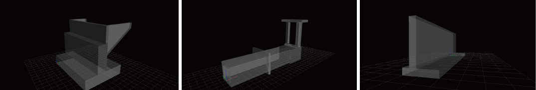 3Dモデル（橋台／樋門／擁壁）