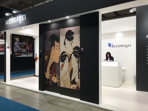 イタリアの展示会「MADE EXPO 2019」に 当社が出展した浮世絵モチーフのドア「FS」