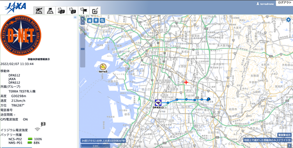 図.4 D-NETの多種多様な機体の監視例(提供：JAXA)