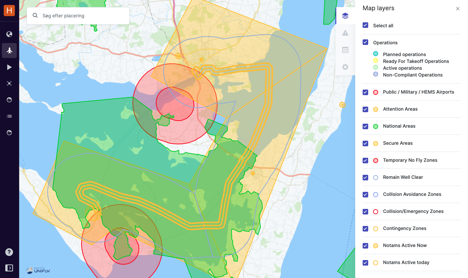 HealthDroneのフライトで使用したUnifly UTMシステム