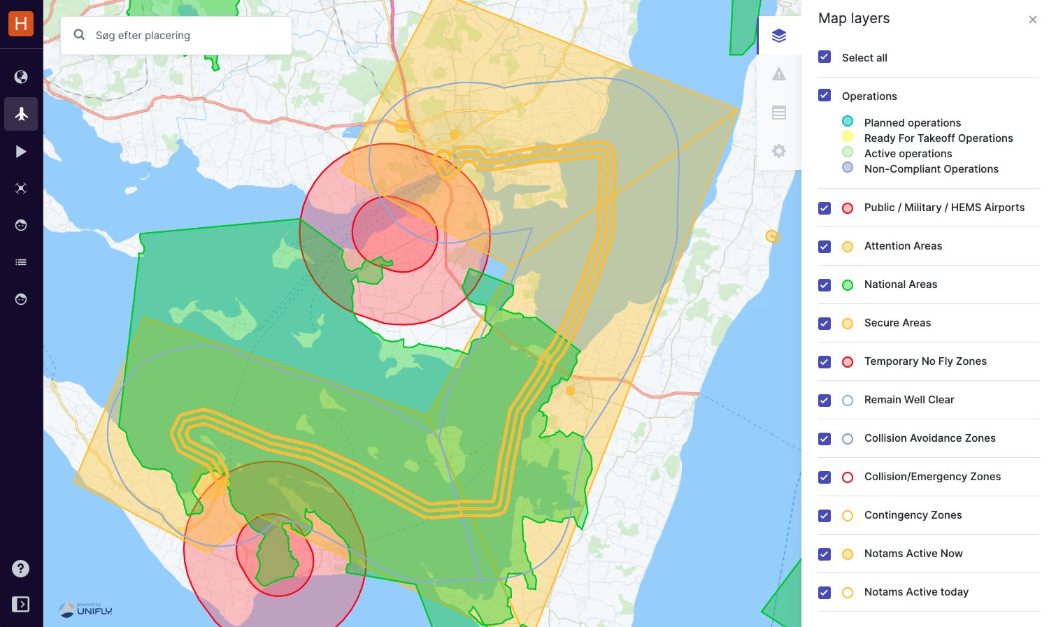 HealthDroneのフライトで使用したUnifly UTMシステム