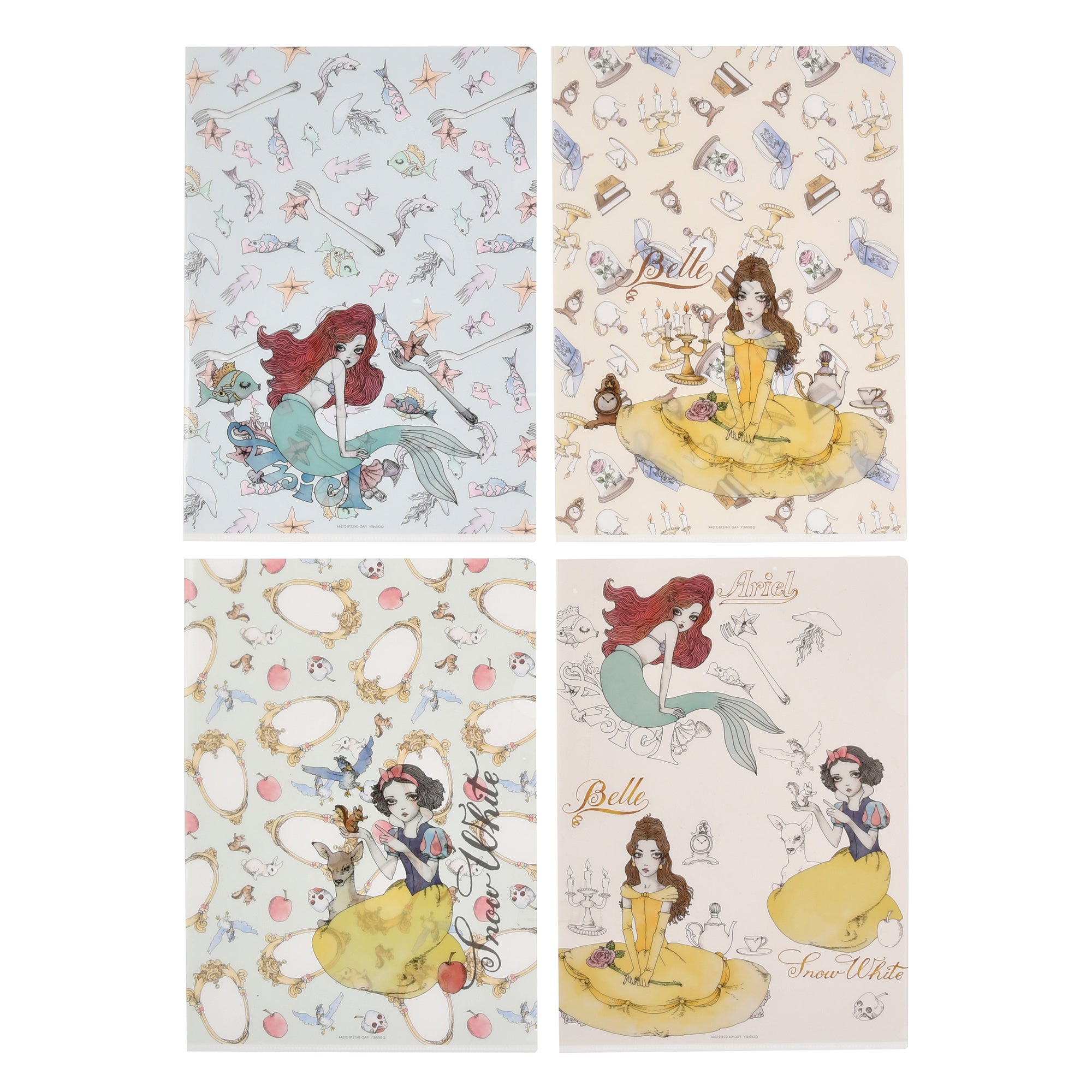 バラ売り可✳︎ディズニークリアアートポスター15枚セット　非売品 新コレクション「Disney ARTIST COLLECTION by Aquirax Uno