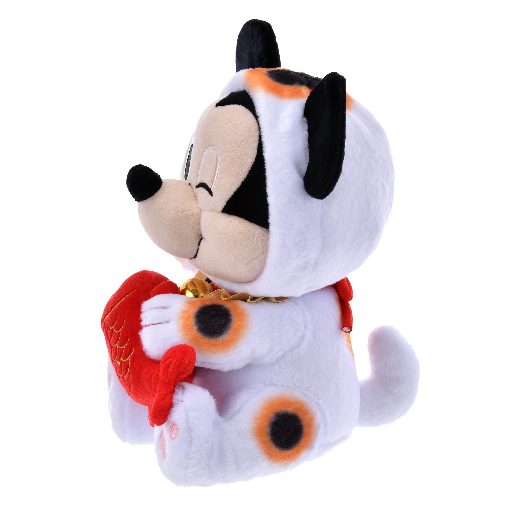ディズニーストア　迎春ミッキー ミニー ぬいぐるみセット 猫のコスチュームを着たミッキーたちのぬいぐるみや2025年