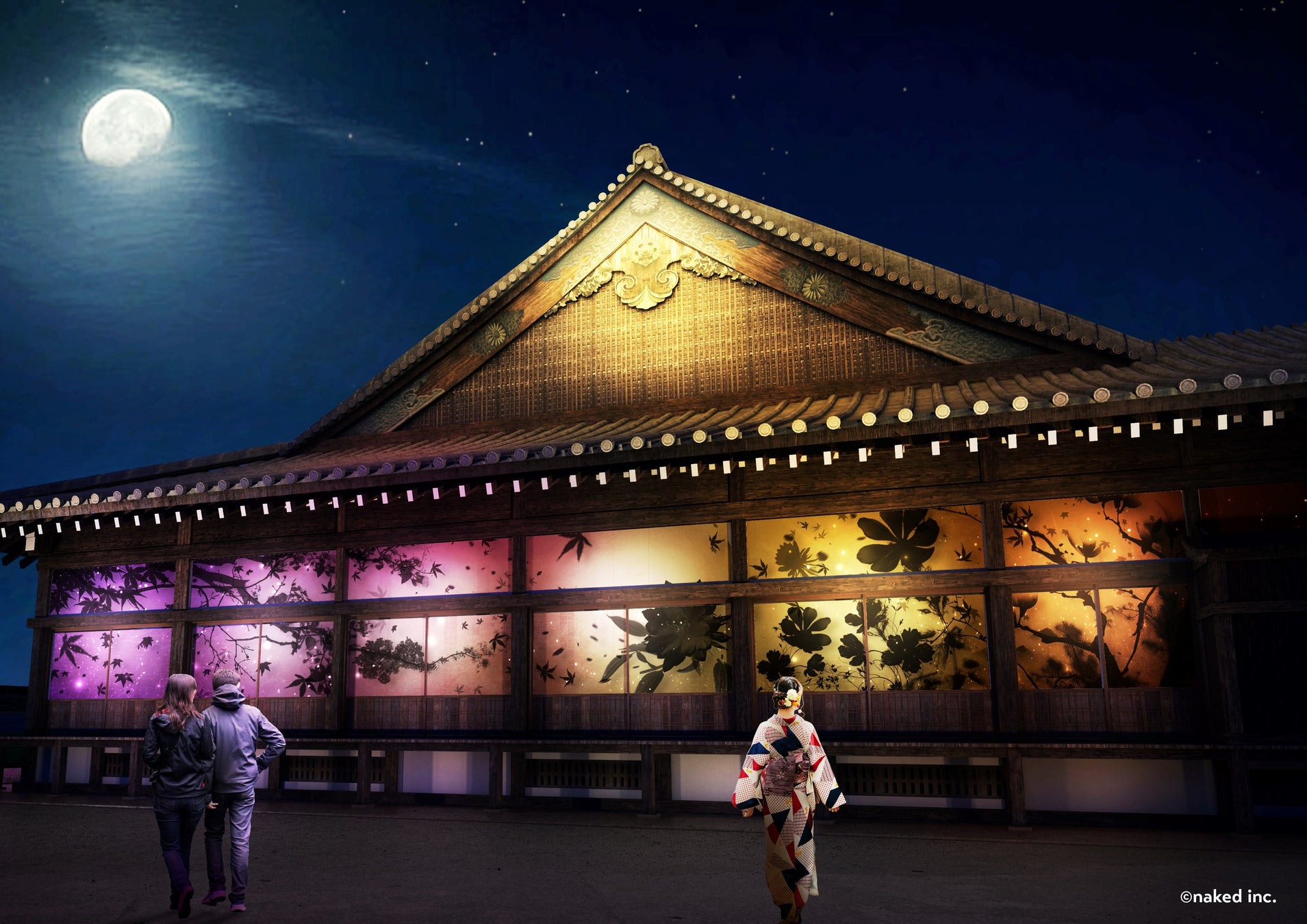 ＜@aroma × NAKED FLOWERS 2023 秋 世界遺産・二条城＞京都の紅葉を満喫するアートイベントを天然アロマで演出
