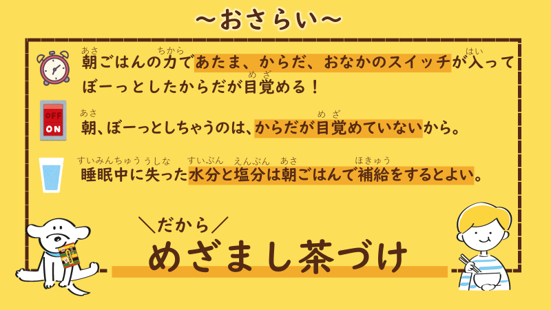 めざまし茶づけについて②(スライド一部抜粋)