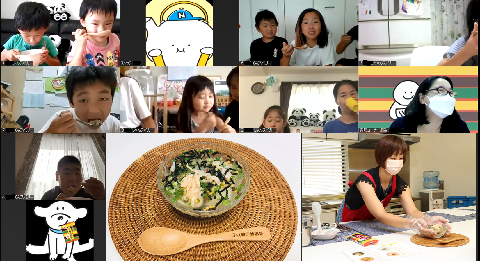 調理・実食中の様子