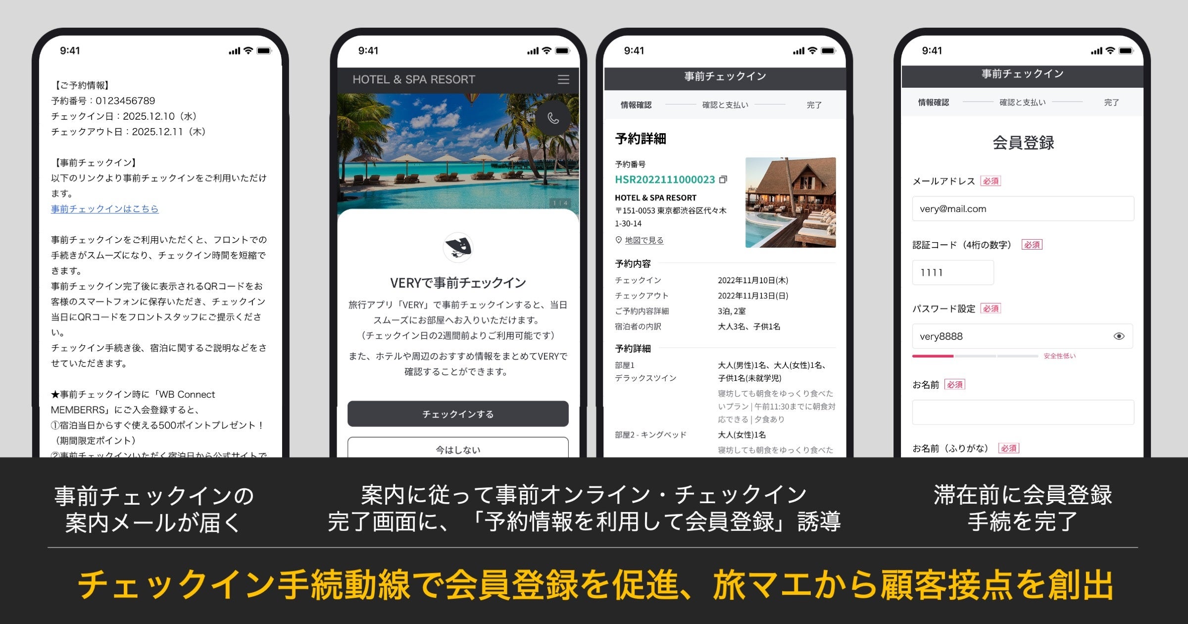 チェックイン手続動線で会員登録を促進、旅マエから顧客接点を創出