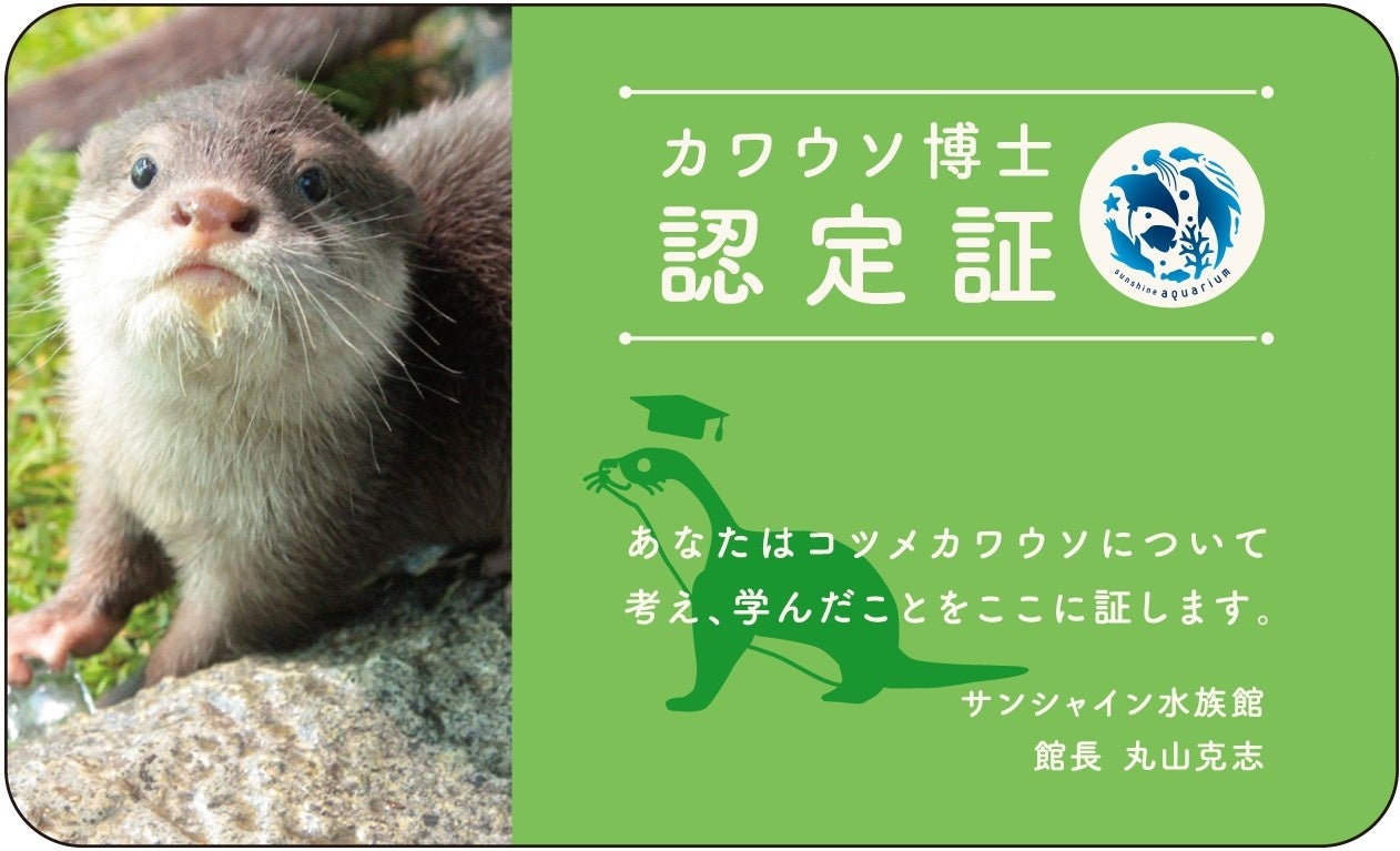 カワウソ博士認定証