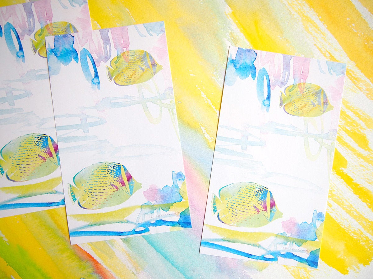 サンシャイン水族館オリジナル 「ニジイロイッピツセン　チョウチョウウオ」10枚入り【440円】