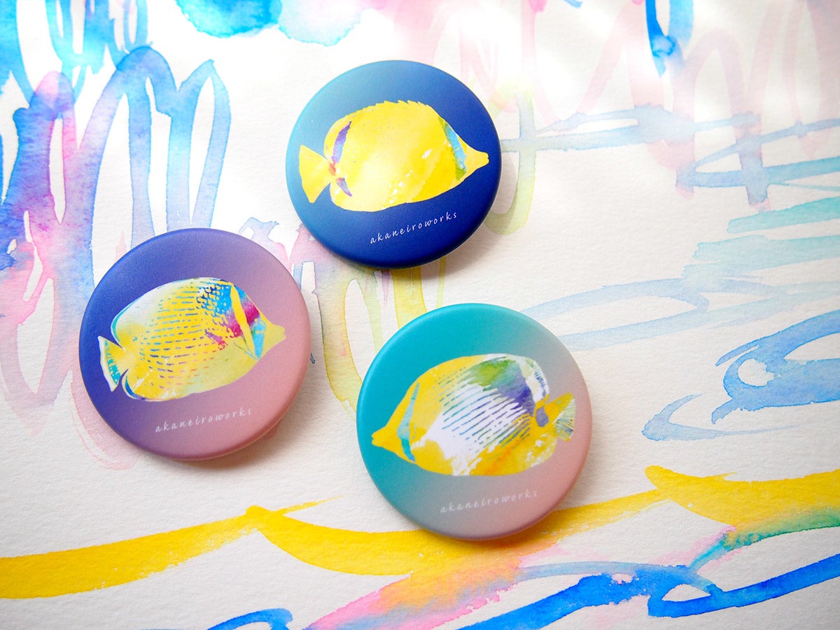 サンシャイン水族館オリジナル 「缶バッジ」3柄　セット【1,320円】 「缶バッジ」3柄　個別　【各495円】