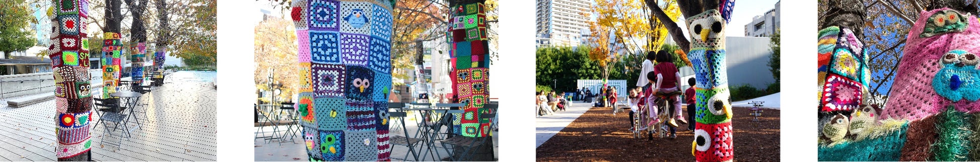 編みふくろうの森展示が池袋エリア8か所でスタート!700名が参加した「としま編んでつなぐまちアート2023」 編みふくろうの森展示が池袋エリア8か所でスタート!700名が参加した「としま編んでつなぐまちアート2023」