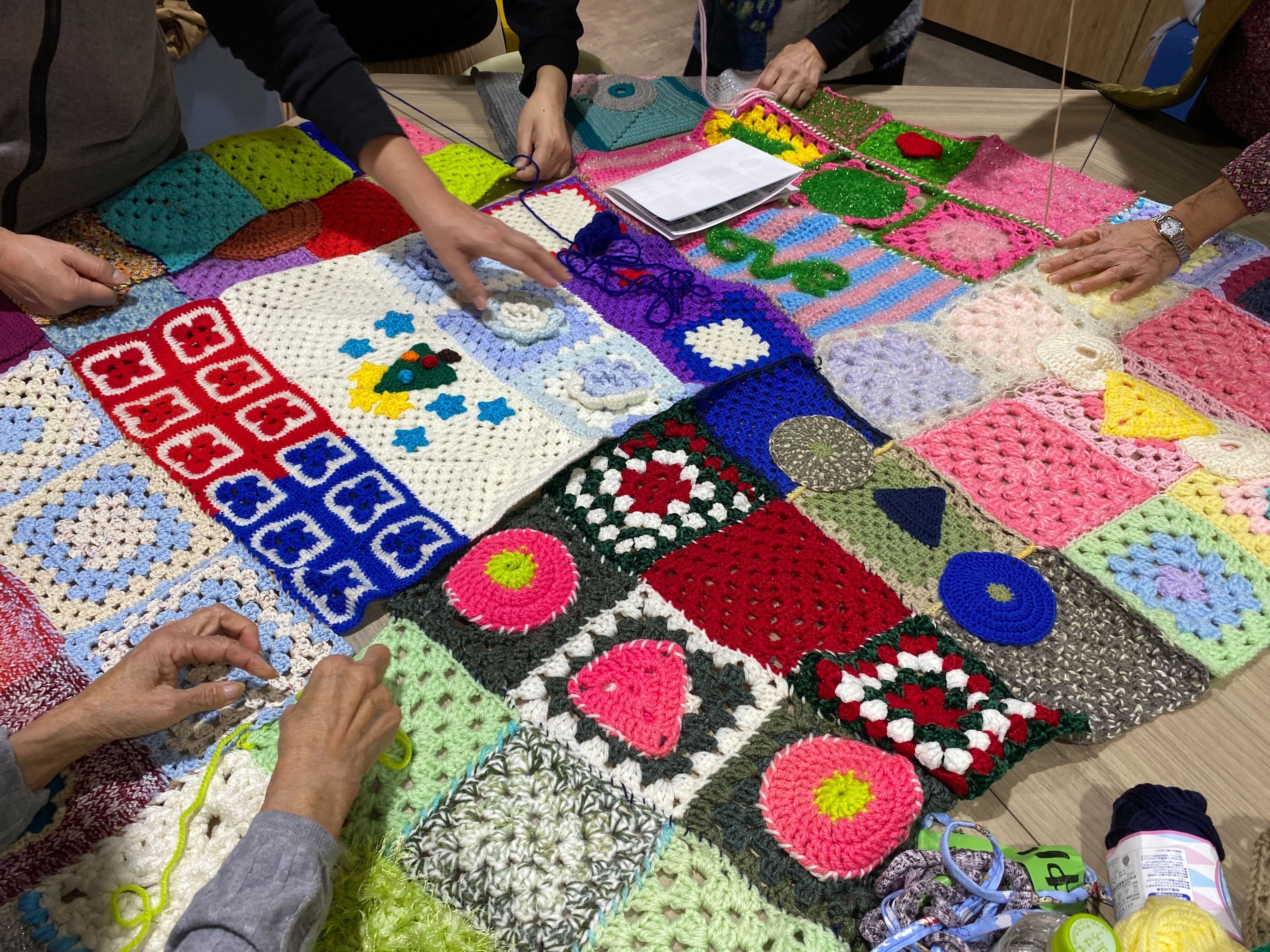 つなぎ合わせの様子