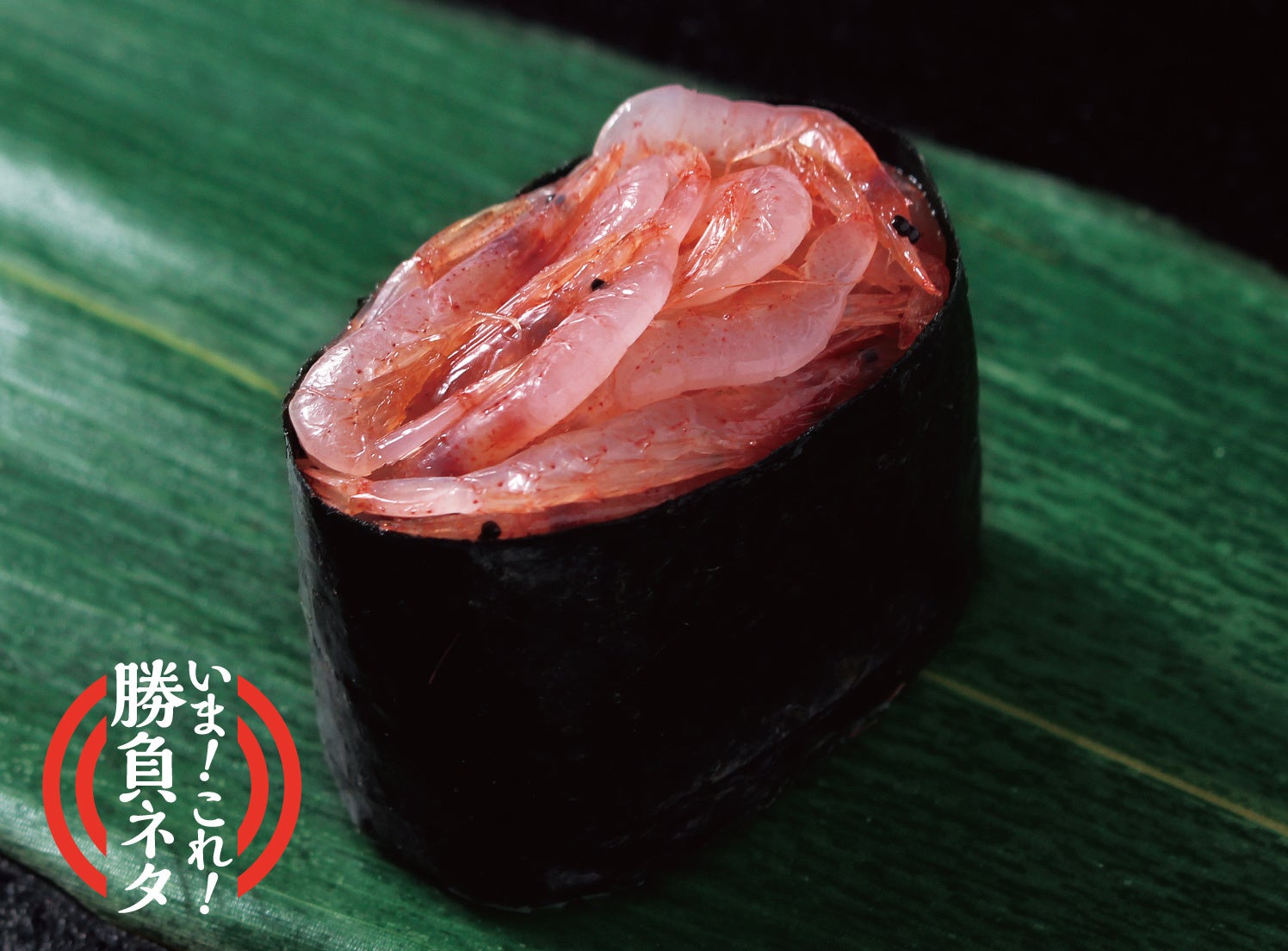 駿河湾産 生桜エビ（１貫） ￥270（税込）