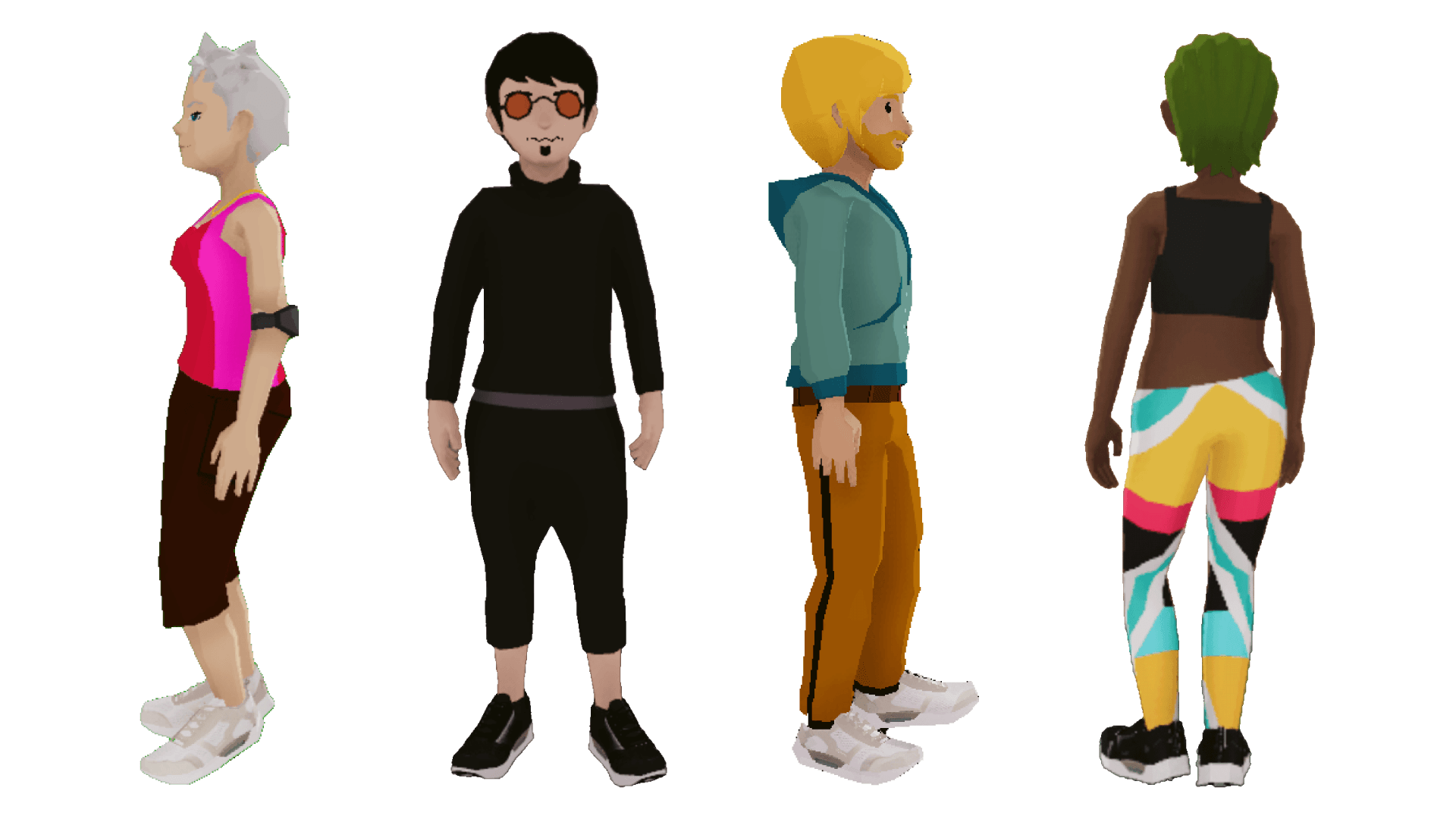 DecentralandでEASYRUN SHIBUYA 3.0を着用したアバター