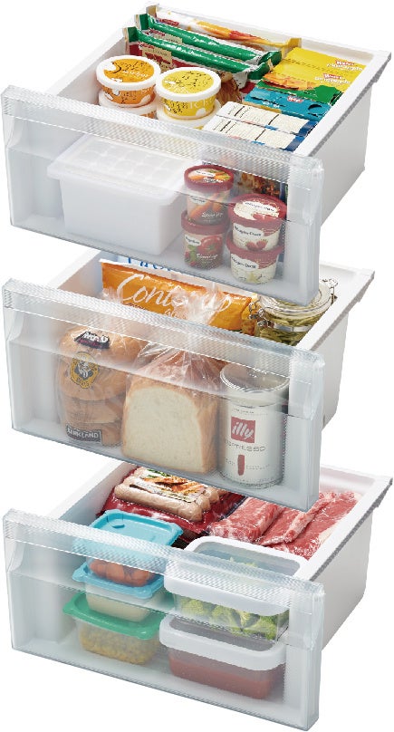 JR-27B(S)「引き出し式クリアバスケット」３段合成画像