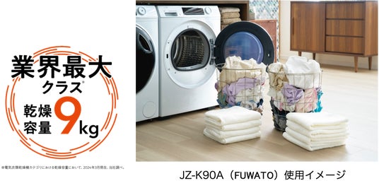 業界最大容量※1のヒートポンプ式衣類ケア乾燥機「FUWATO」が第17回ペア 業界最大容量※1のヒートポンプ式衣類ケア乾燥機「FUWATO」が第17回ペア