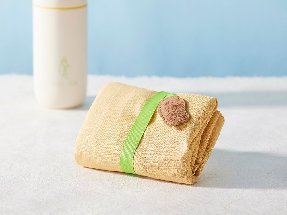 鳥獣戯画クルクルトートバッグ（イエローストライプ）