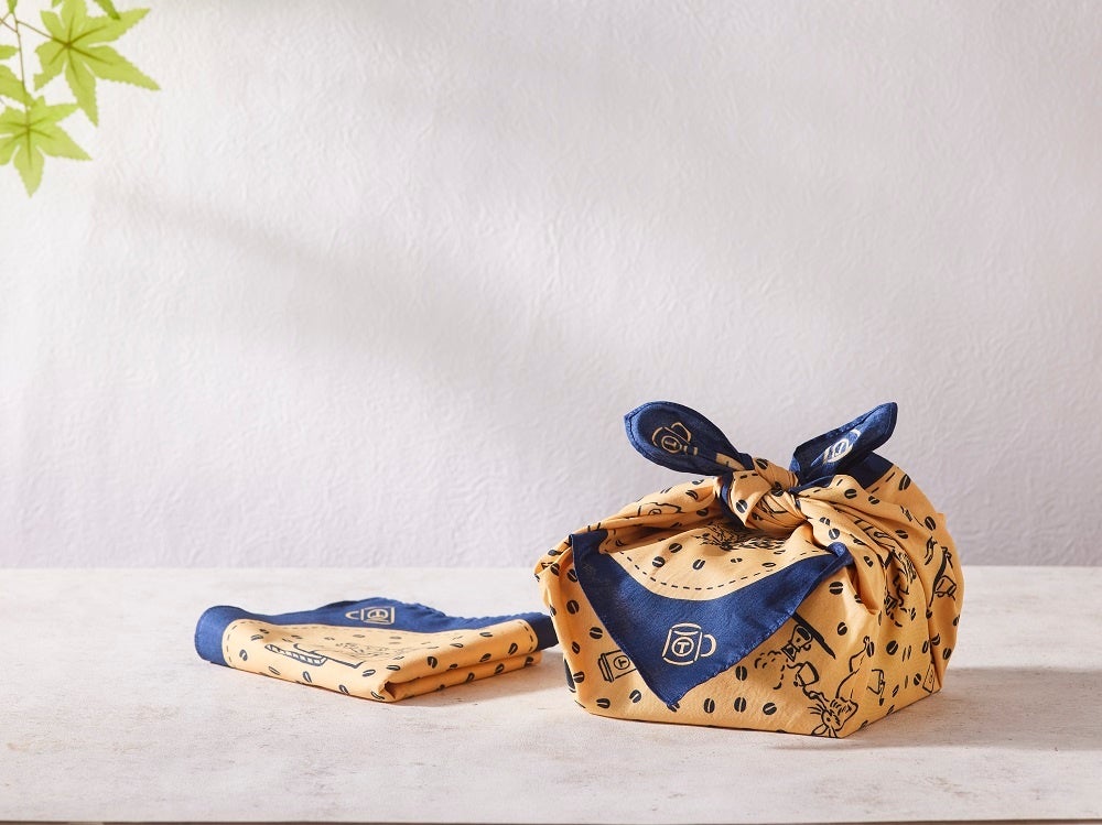 タリーズFUROSHIKI鳥獣戯画（珈琲ができるまで）