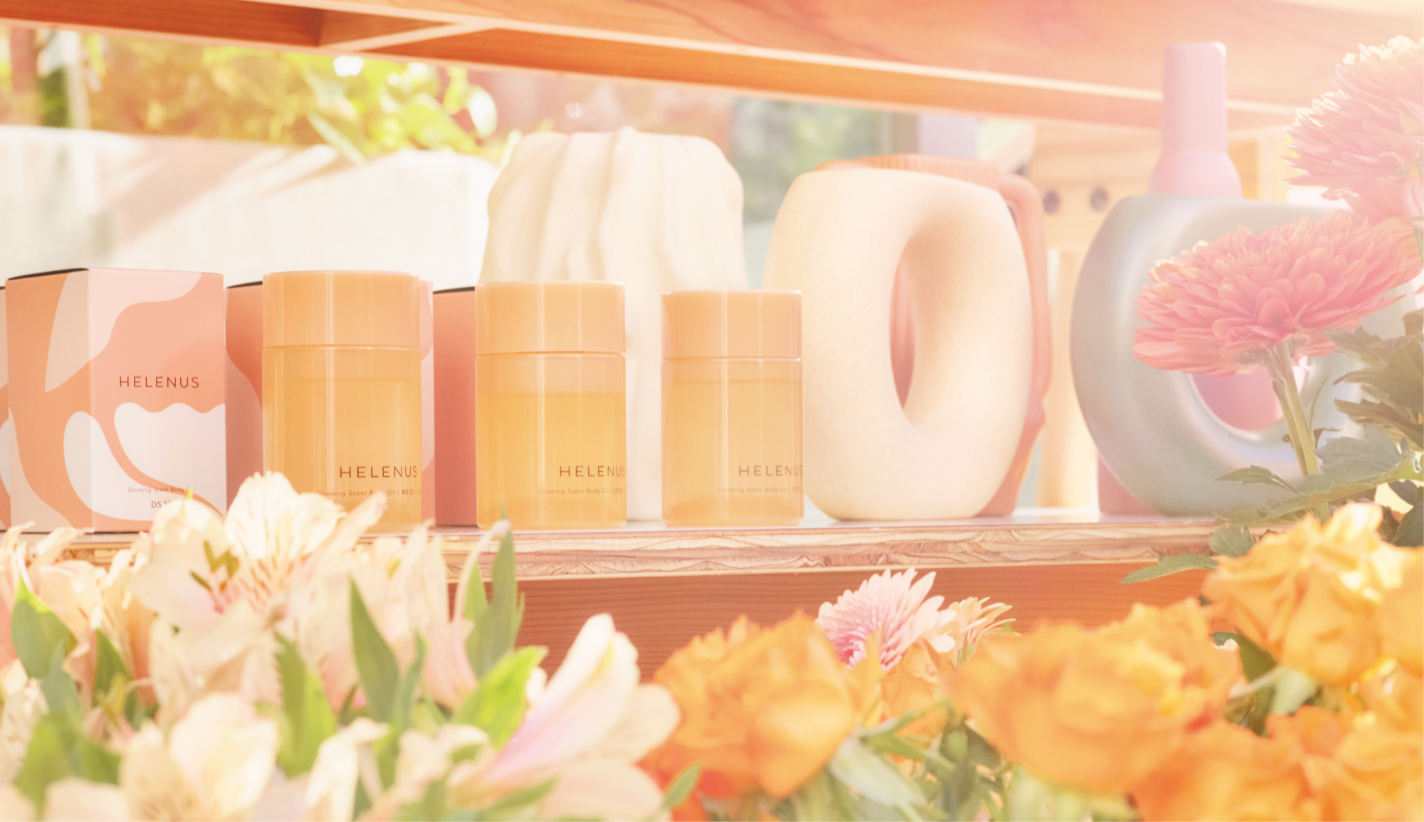 優しいペールピンクのお花を添えて..＊°..ほっこり癒しのインテリア