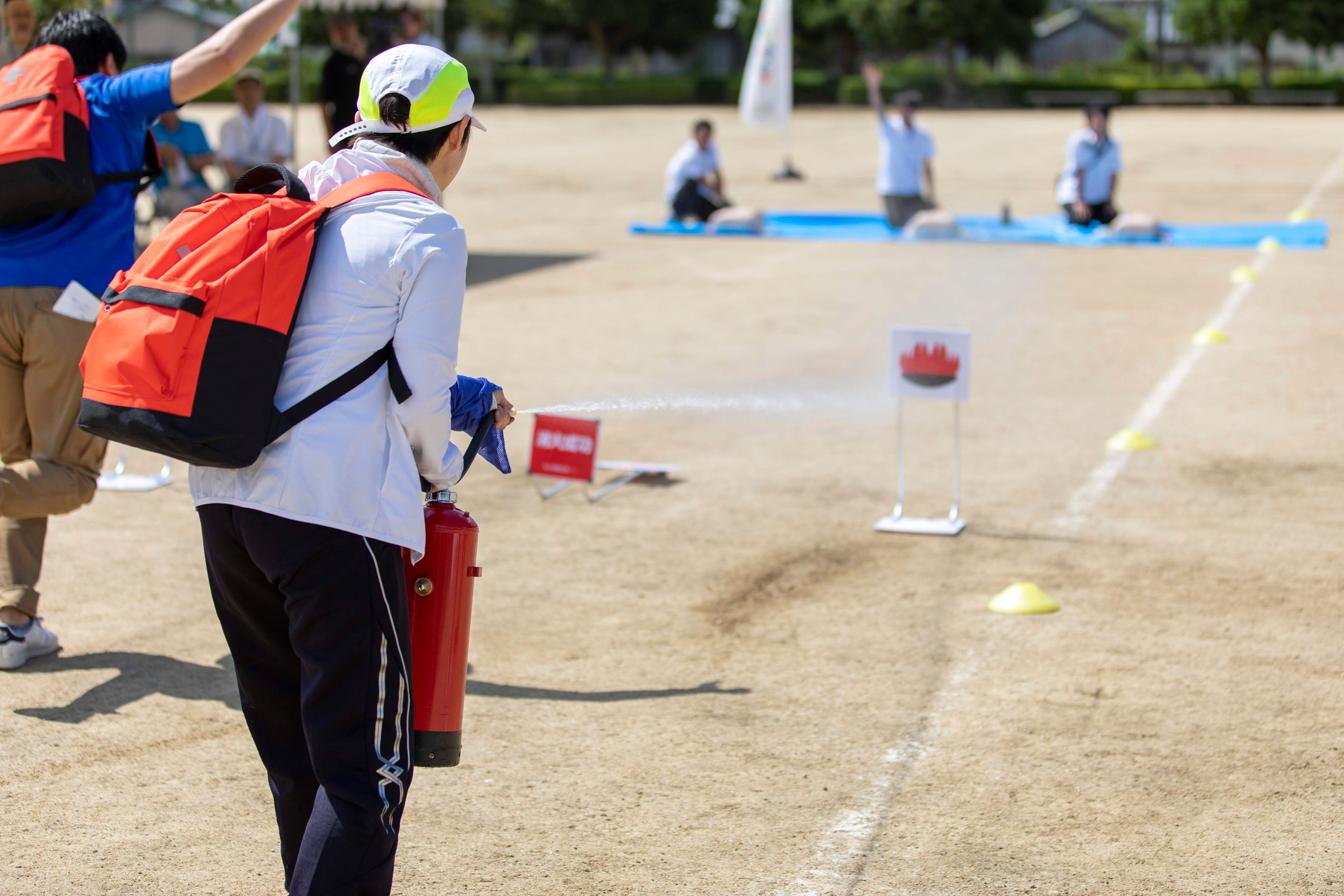 防災運動会「防災障害物リレー」
