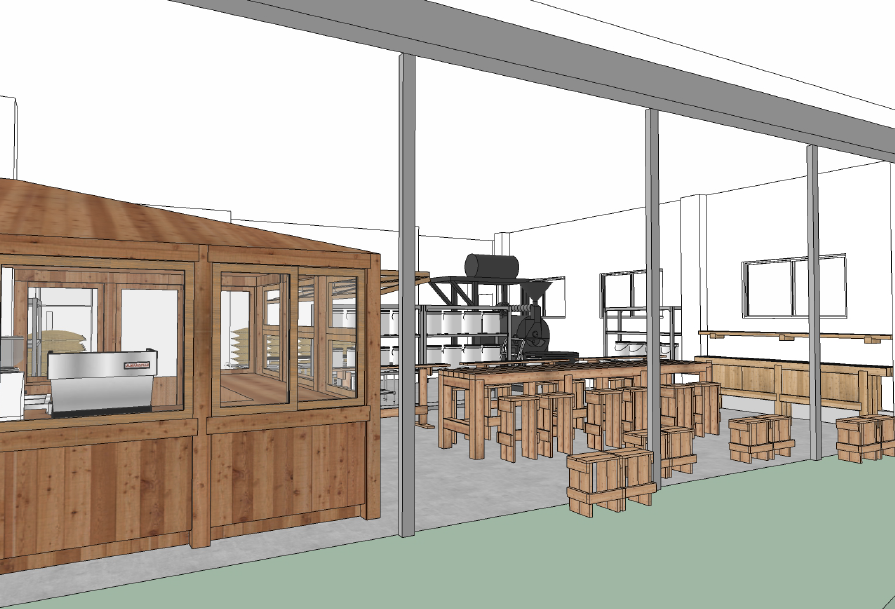 カフェの完成予想図