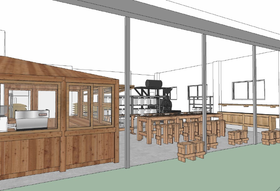 カフェの完成予想図