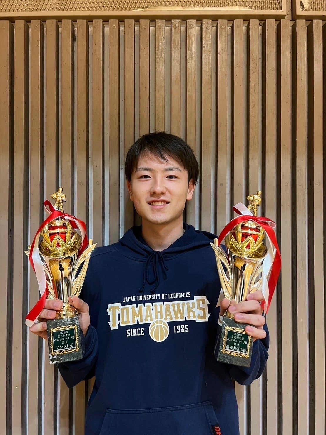 最優秀選手賞・アシスト王  経済学科4年 小池文哉（開志国際高出身）