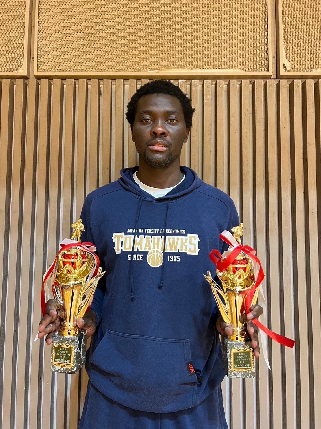 優秀選手賞・リバウンド王 健康スポーツ経営学科2年 キエキエ・トピー・アリ （福岡第一高出身）