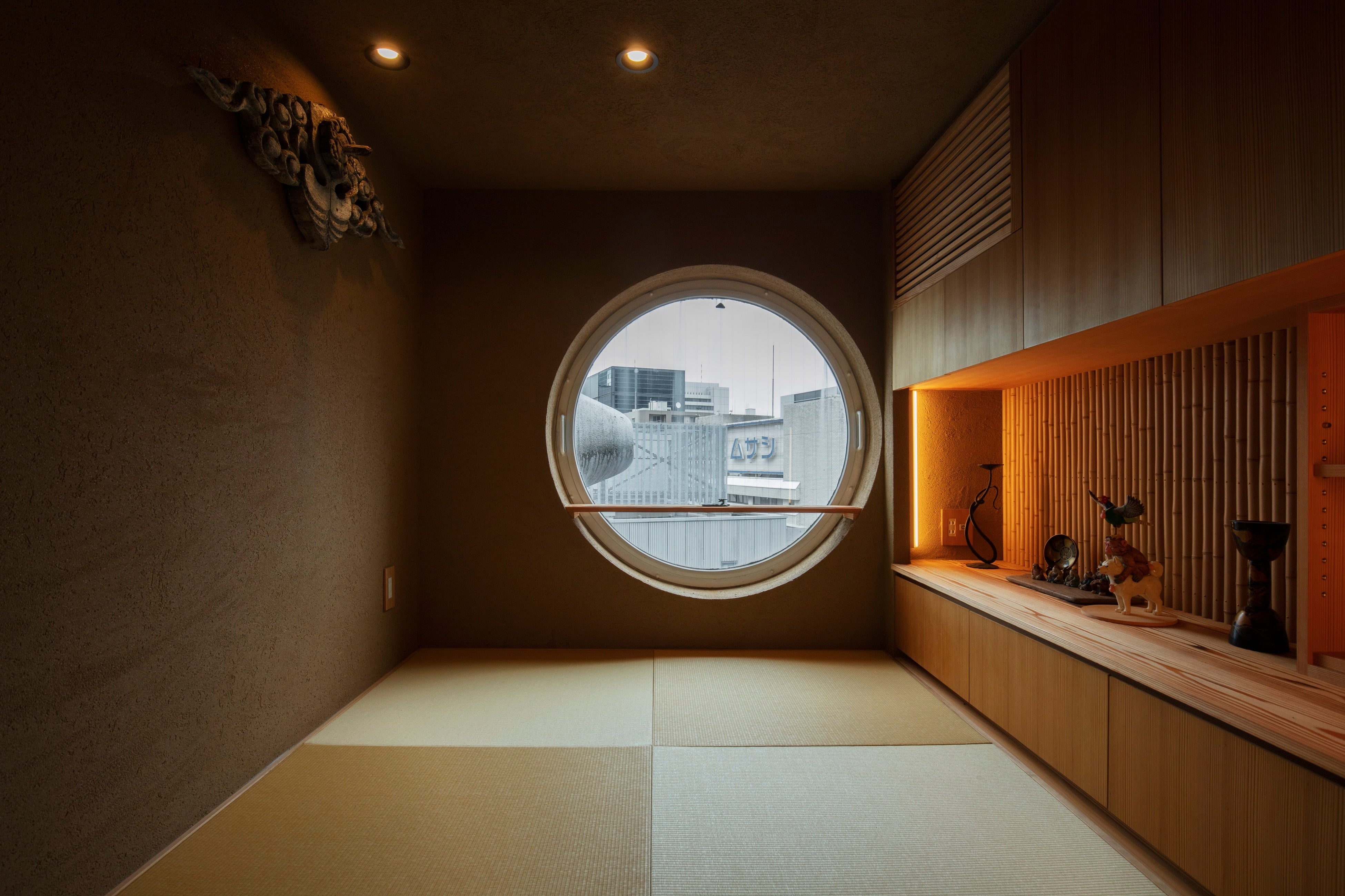 和室にリノベーションされたカプセル