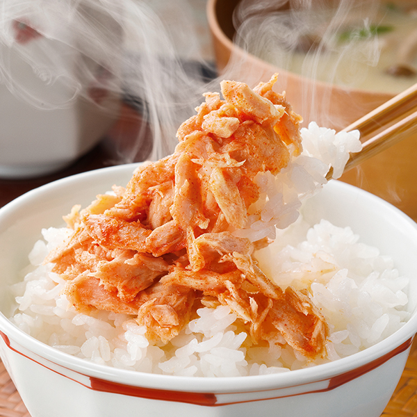 まろやかな美味しさでしっかりとした肉質のツナに明太子のうま味が重なり、あとからくるピリッとした辛さが絶妙。