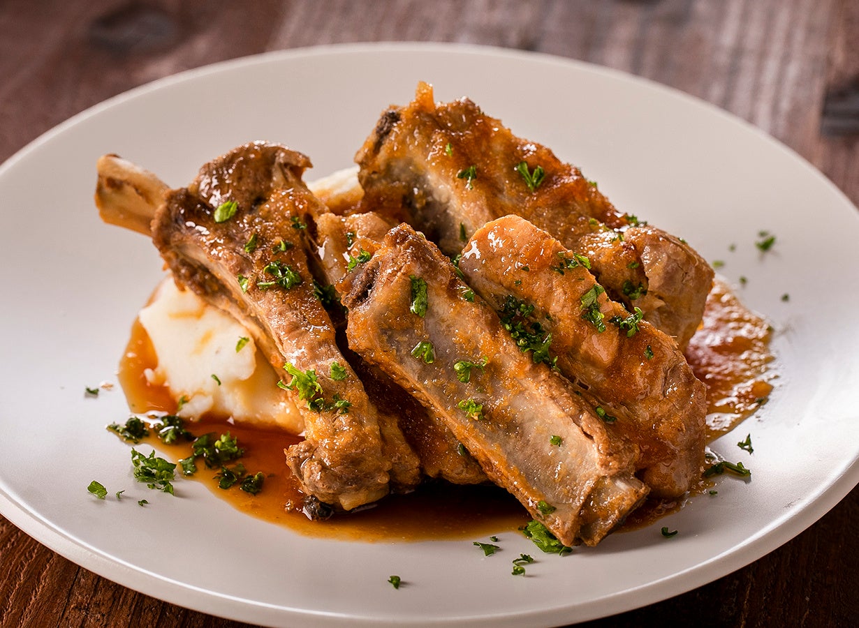 ポークスペアリブ　アップルソイソース