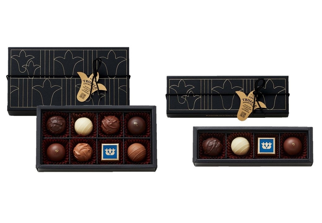 トリュフアソートメント(左)8個入 価格:1,080円(本体価格:1,000円)(右)4個入 価格:540円(本体価格:500円)