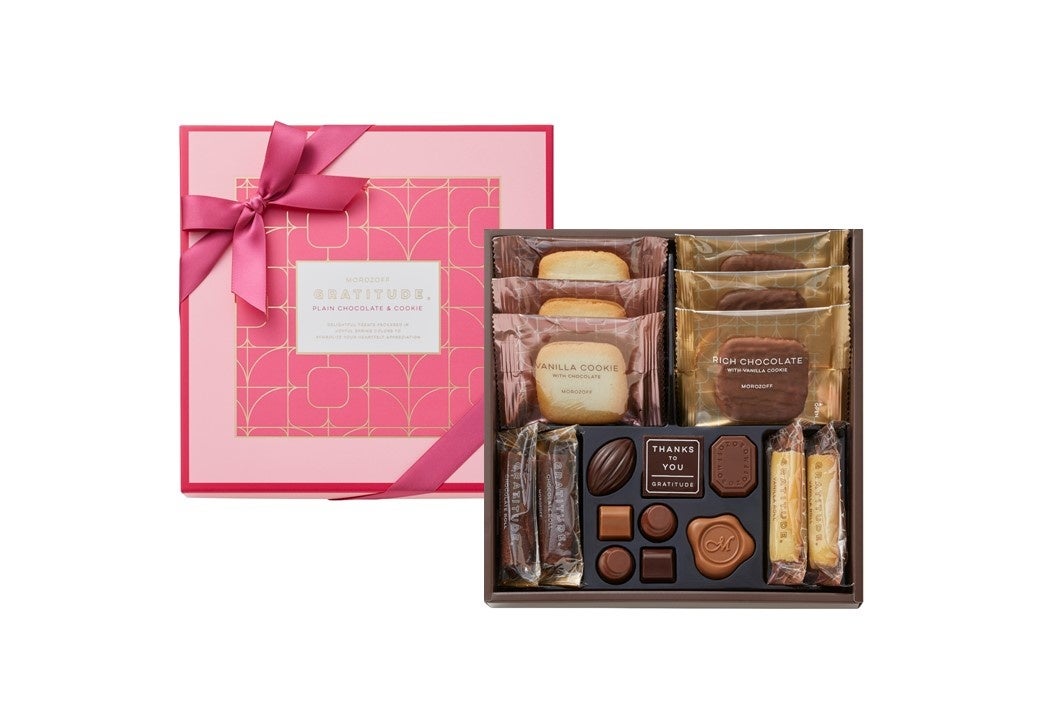 グラティテュード（プレーンチョコレート＆クッキー）　チョコレート35ｇ（8個）、クッキー10個入　税込価格：1,080円（本体価格：1,000円）