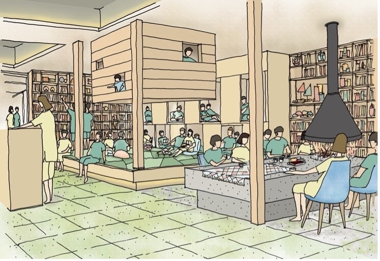 暖炉ラウンジ ツリーハウス