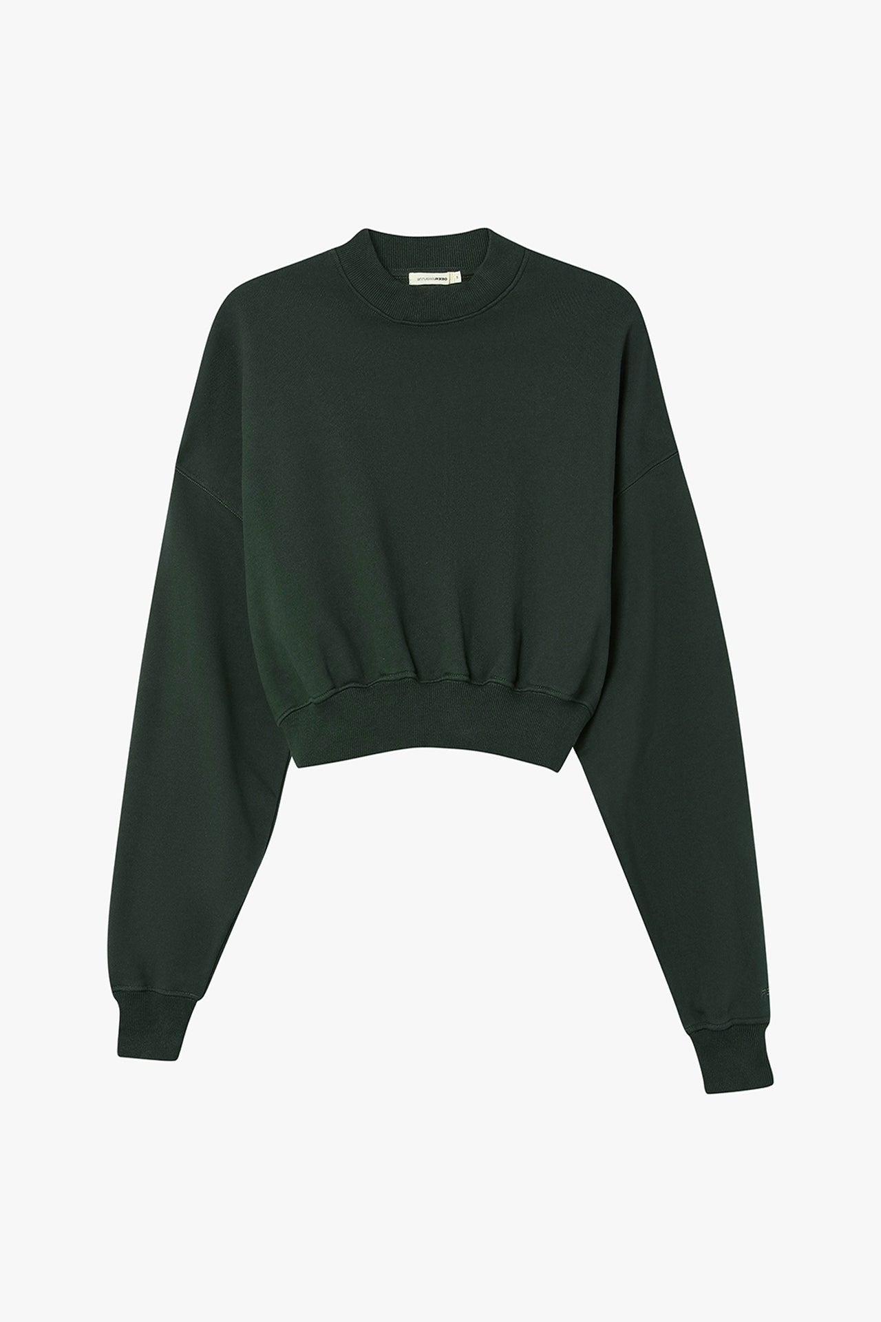 Cropped Mock Neck Crew Sweat ¥13,200