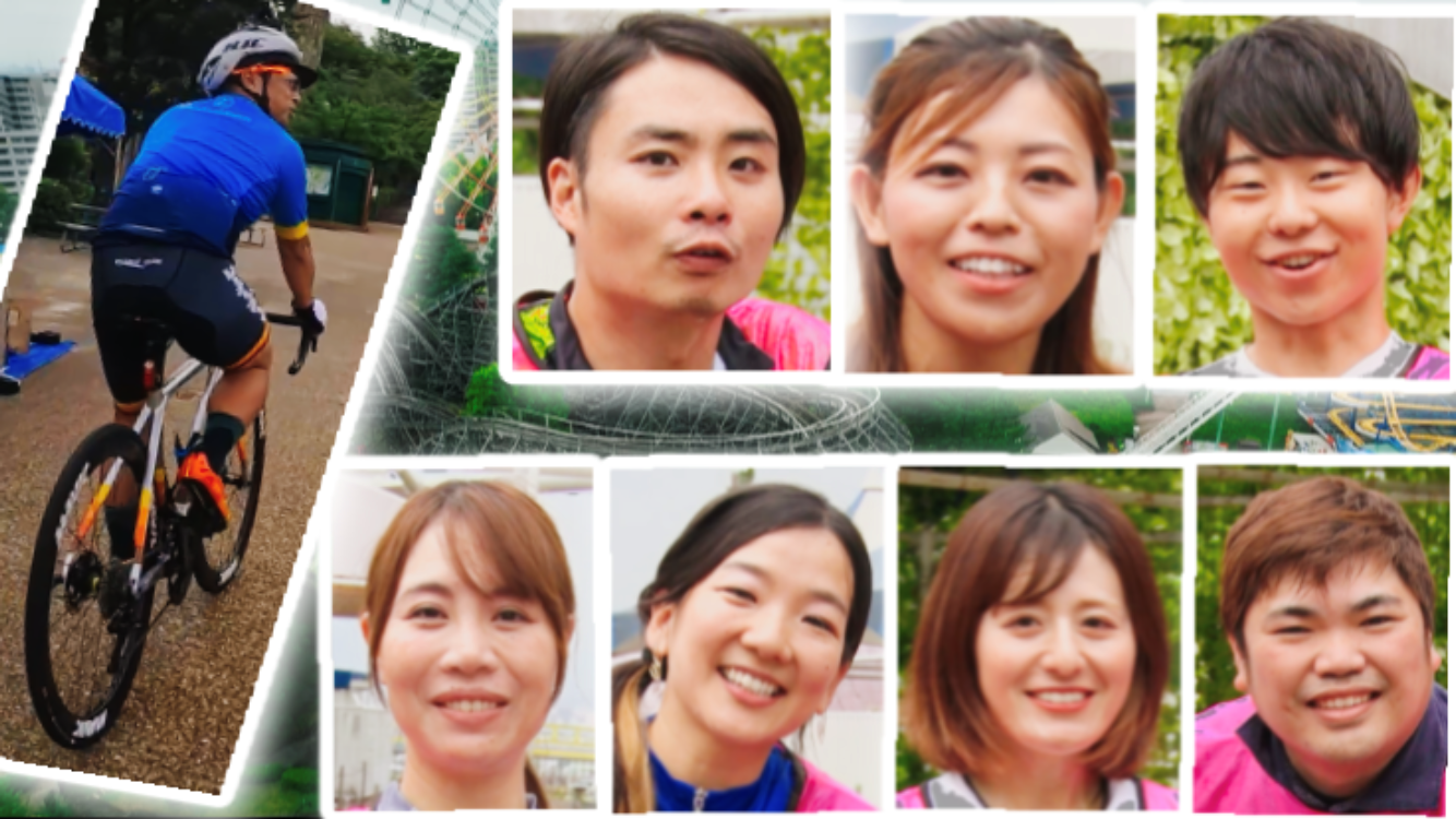 「自転車de鬼ごっこinひらかたパーク2022夏」に出演した安田大サーカス団長安田と自転車系YouTuberオールスターズ