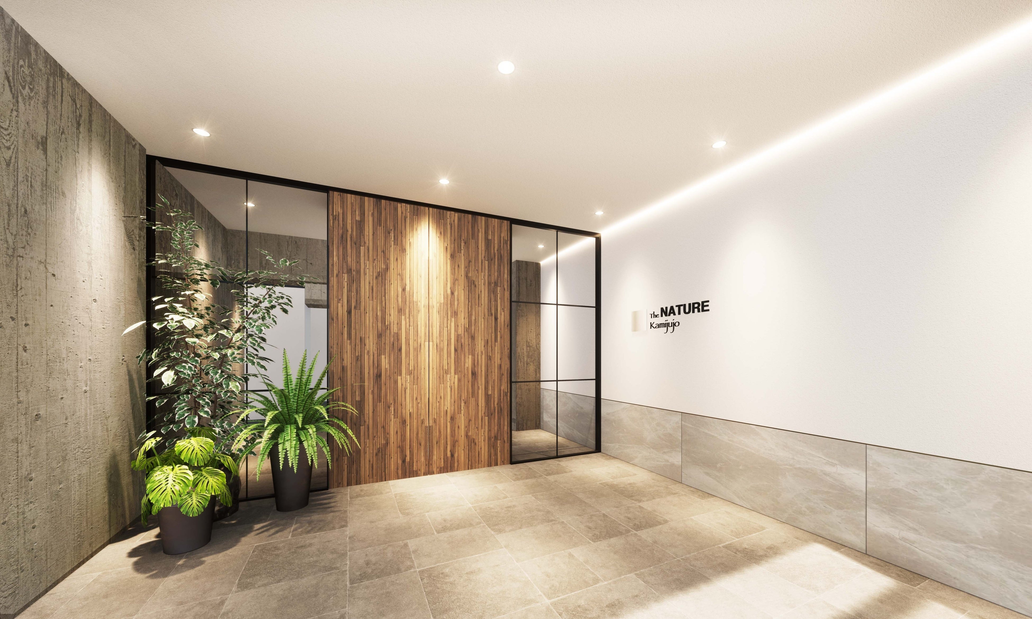 アルテシモ上十条（仮称）エントランスイメージ画像 （掲載の完成予想図は図面をもとに描いたもので実際のものとは多少異なります）