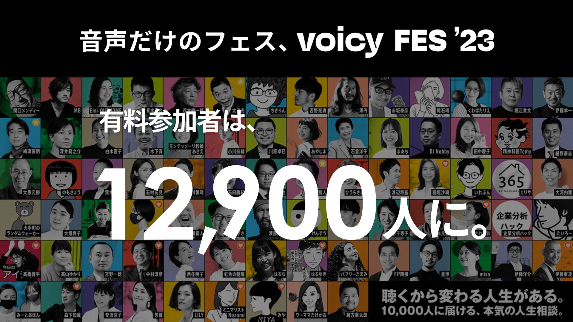 Voicy FES ’23: 12,900人の有料参加者と80%超えの聴取率 Voicy FES ’23: 12,900人の有料参加者と80%超えの聴取率