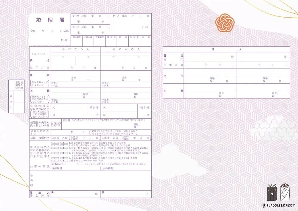 プラコレオリジナル Placole Dressy婚姻届 5万ダウンロードを突破 人気デザインをランキング形式でご紹介 冒険社プラコレのプレスリリース