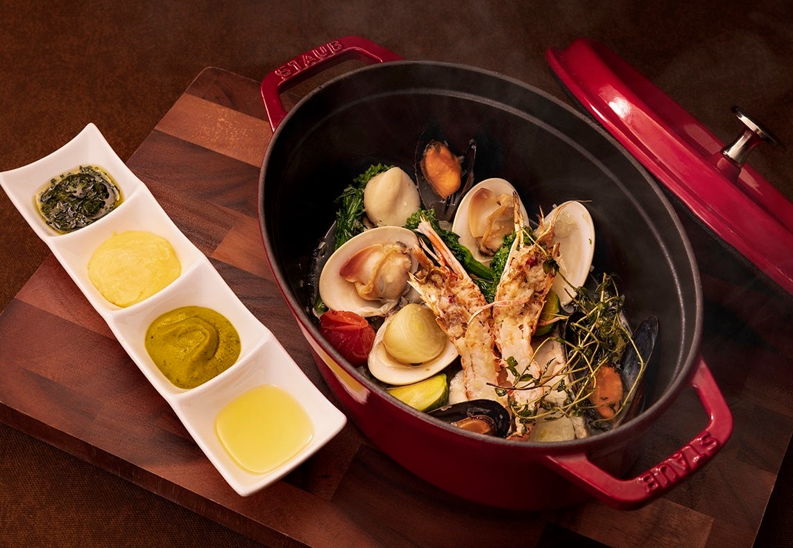 「手長海老とハマグリのナージュ」