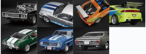 ディアゴスティーニ ワイルドスピード まとめ売り ミニカー 初期の物 映画10作品に登場する名車たちが1/43スケールのダイキャスト