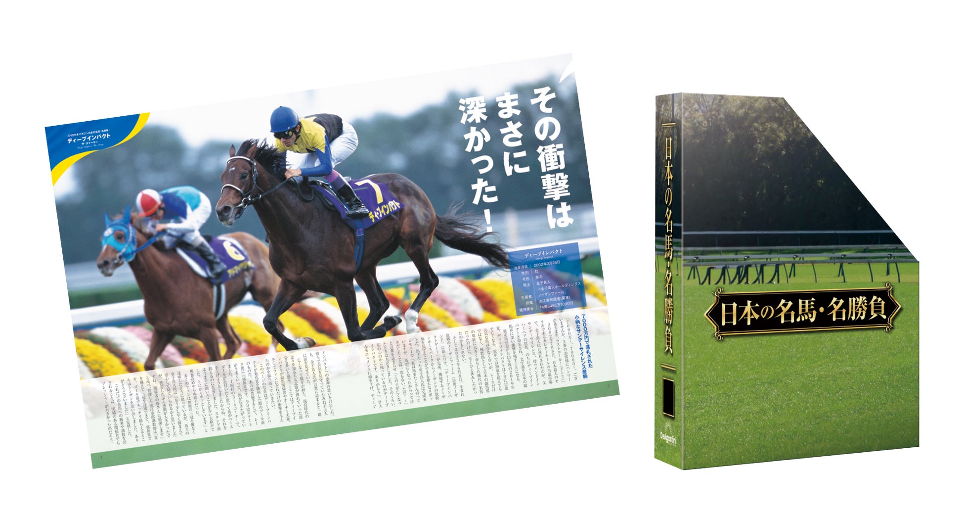 競馬史に残る名馬のJRA公式レースをノーカット収録したDVD付き 競馬史に残る名馬のJRA公式レースをノーカット収録したDVD付き