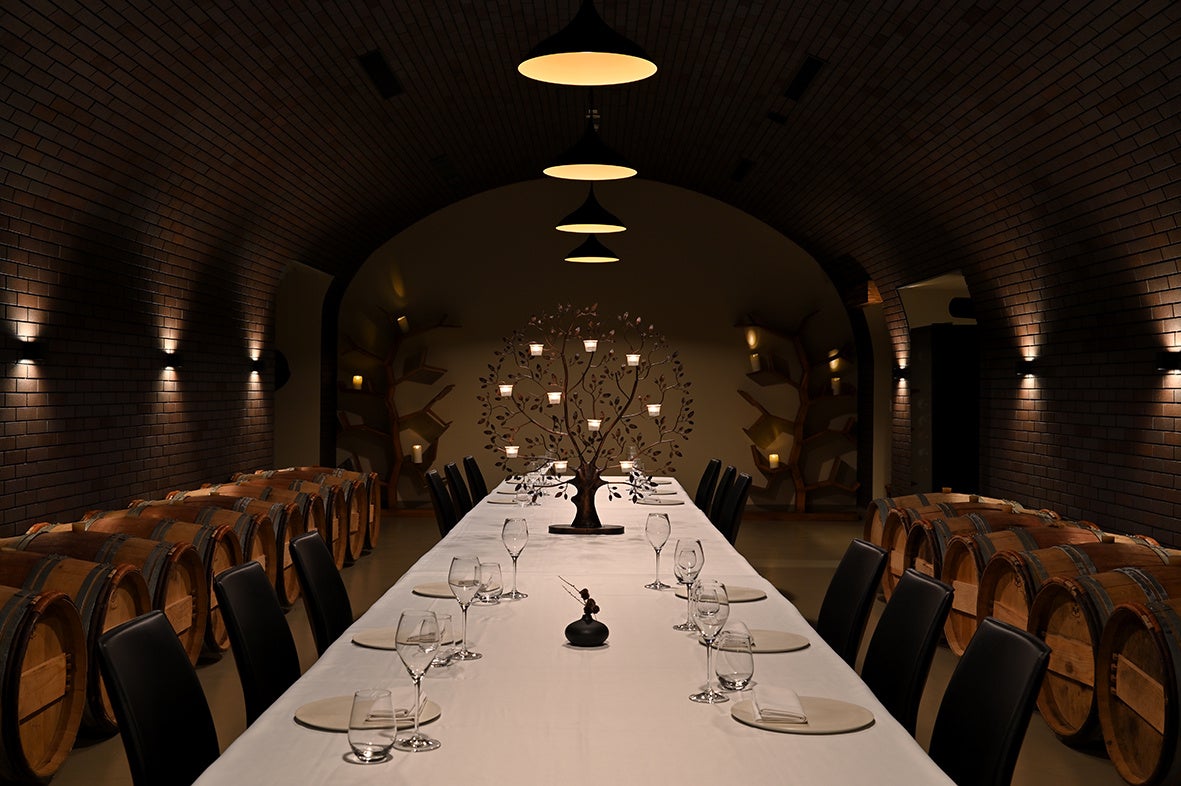 醸造所に併設された地下レストラン